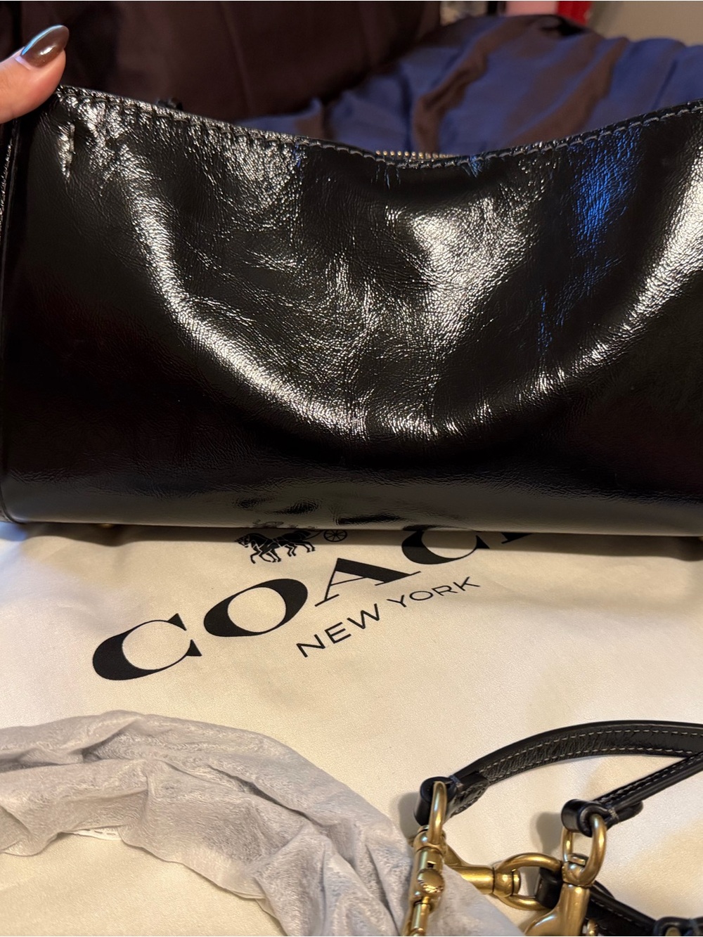 COACH Black glazed rogue 34 Hong Kong exclusive - Picture 9 of 13